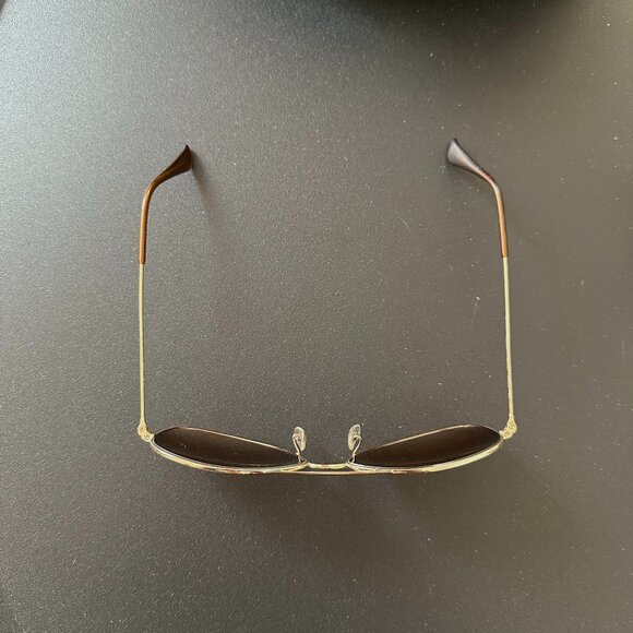 Rayban Gold Frame Aviator Sunglasses - Unisex